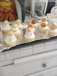 Step Two: Cake balls on top of the mini cupcakes